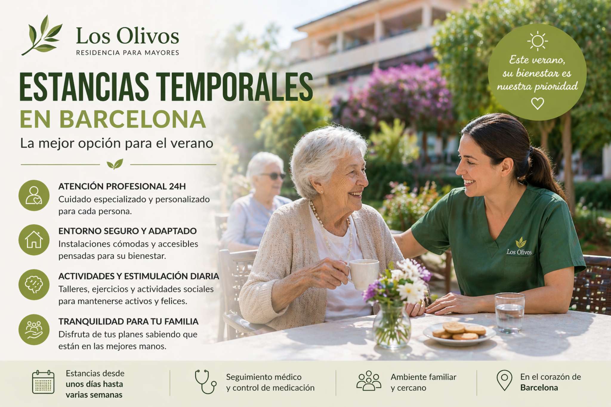 Estancias temporales residencia Los Olivos