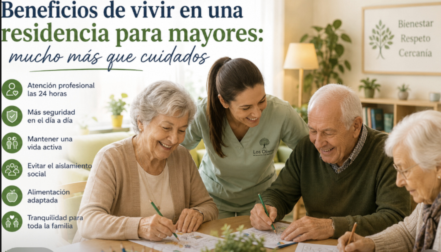 Beneficios de vivir en una residencia para mayores